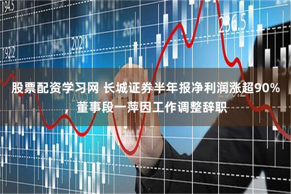 股票配资学习网 长城证券半年报净利润涨超90%，董事段一萍因工作调整辞职